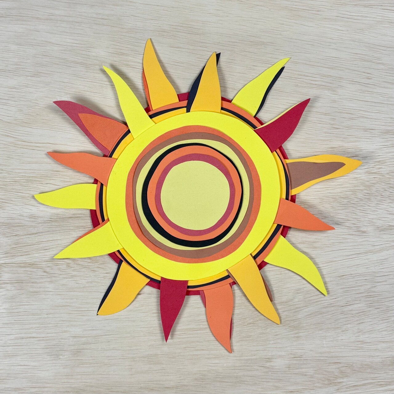 Kids Club: Mixed Media Layered Sun Art